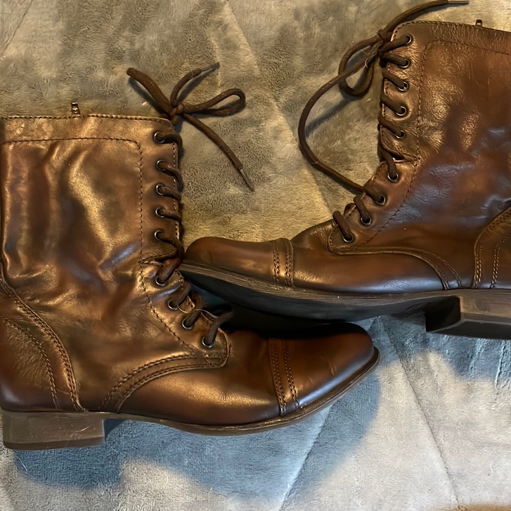 Steve Madden Troopa Leather Zipper Boots size 11m